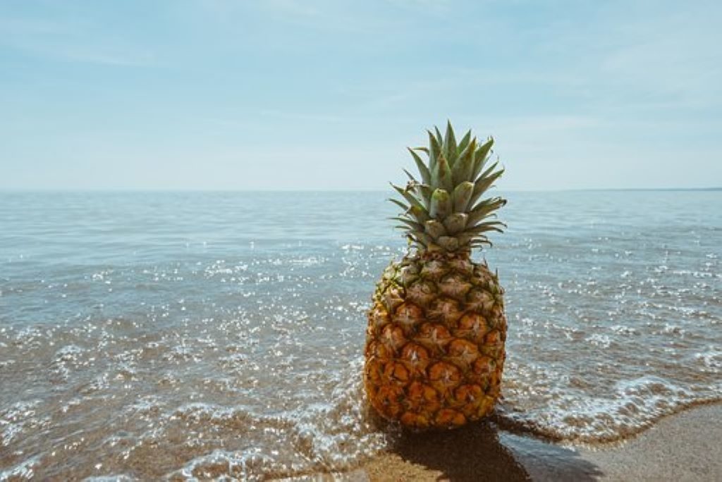 Ananas an einem Strand